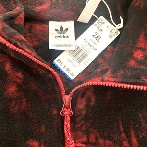 NWT Adidas Men's 2XL Full Zip Collared Fleece